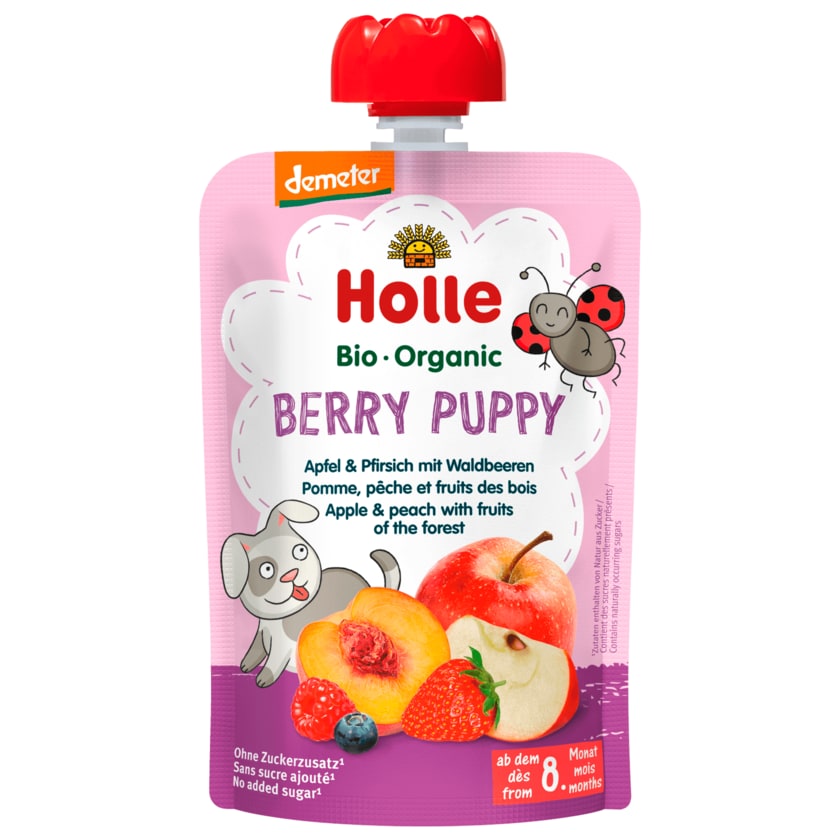 Holle Berry Puppy Bio Apfel & Pfirsich mit Waldbeeren 100g